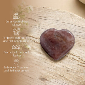 Strawberry Quartz Puff Heart