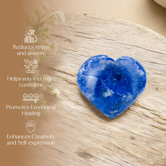 Sodalite Puff Heart