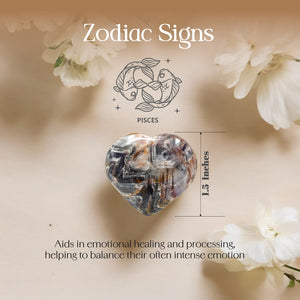 Amethyst Chevron Puff Heart