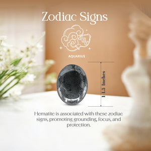 Hematite Palm Stone