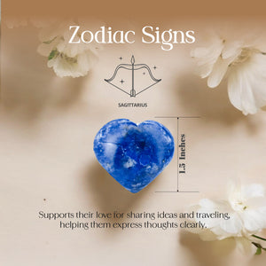 Sodalite Puff Heart