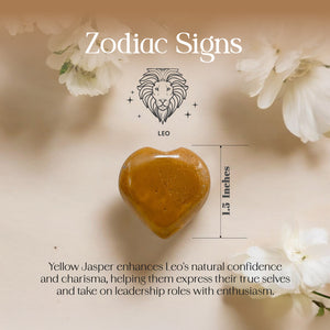 Yellow Jasper Puff Heart