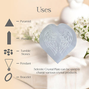 Angel Wing Heart Charging Plate