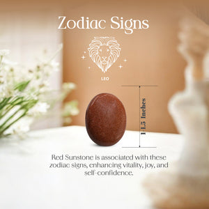 Red Sunstone Palm Stone