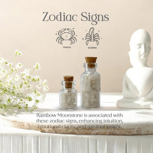 Rainbow Moonstone Crystal Chips