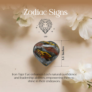 Iron Tiger Eye Puff Heart