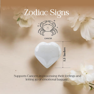 Snow White Quartz Puff Heart