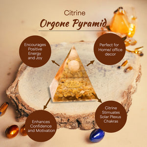 Citrine Orgone Crystal Pyramid