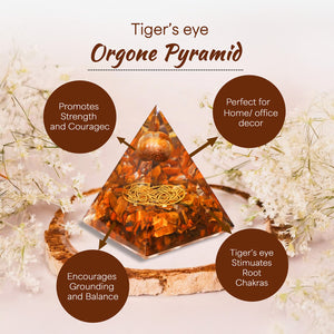 Tiger Eye Orgone Crystal Pyramid