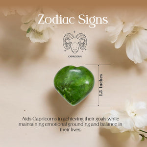 Green Jade Puff Heart