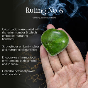 Green Jade Puff Heart