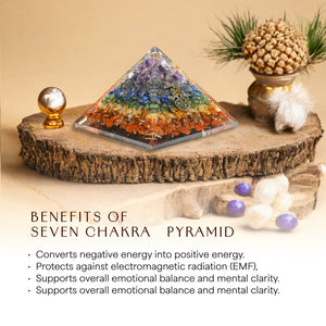 Seven Chakra Eye Of Horus Orgone Crystal stone Pyramid