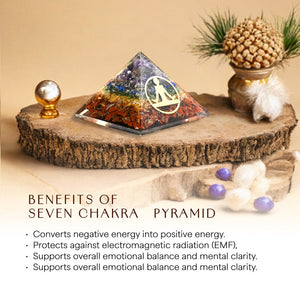 Seven Chakra Meditation Orgone Crystal Pyramid