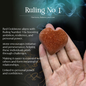 Red Goldstone Puff Heart