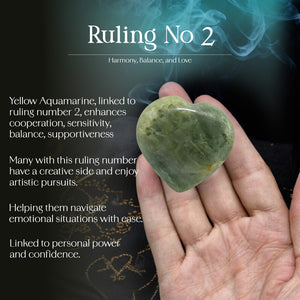 Yellow Aquamarine Puff Heart