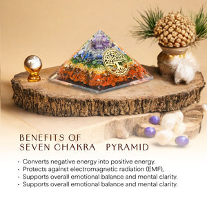 Seven Chakra Shri Yantra Orgone Crystal Pyramid