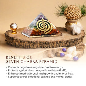 Seven Chakra Reiki Orgone Crystal Pyramid