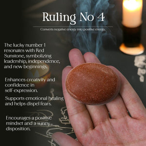 Red Sunstone Palm Stone
