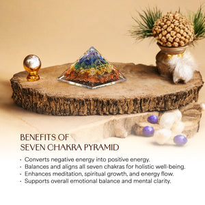 Seven Chakra Pentagram Orgone Crystal Pyramid