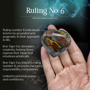 Iron Tiger Eye Puff Heart