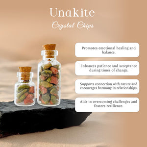 Unakite Crystal Chips
