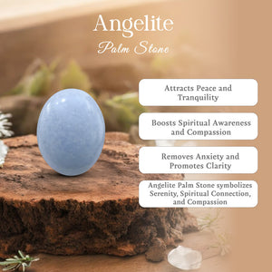 Angelite Palm Stone