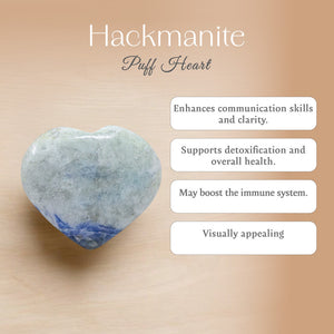 Hackmanite Puff Heart