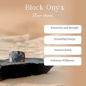 Black Onyx Raw Stone