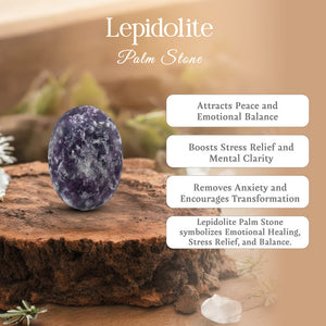 Lepidolite Palm Stone