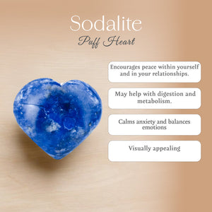 Sodalite Puff Heart