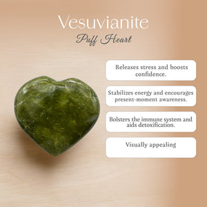 Vesuvianite Puff Heart