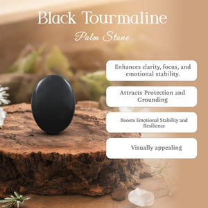 Black Tourmaline Palm Stone