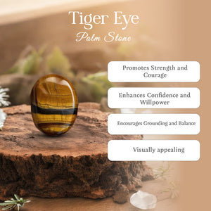 Tiger Eye Palm Stone