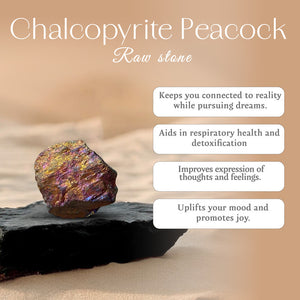 Chalcopyrite Peacock Raw Stone