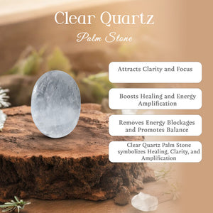 Clear Quartz Palm Stone