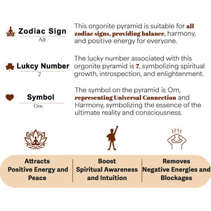 Seven Chakra Om Orgone Crystal Pyramid