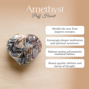Amethyst Chevron Puff Heart