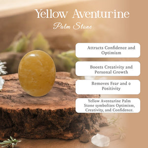 Yellow Aventurine Palm Stone