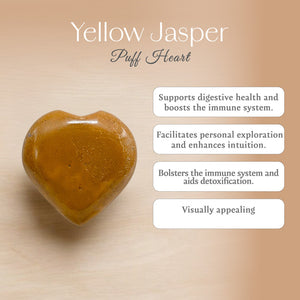 Yellow Jasper Puff Heart