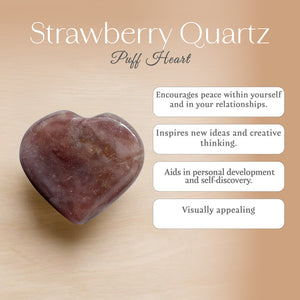 Strawberry Quartz Puff Heart