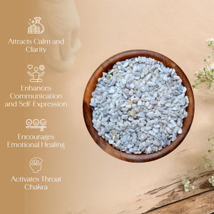 Blue Lace Agate Crystal Chips