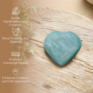 Amazonite Puff Heart