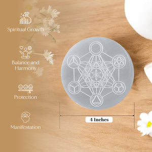 Metraton Cube with Platonic Solid Charging Plate