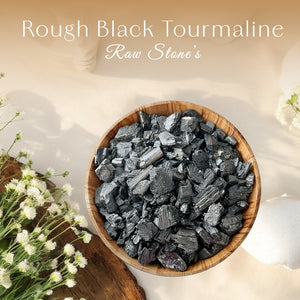 Rough Black Tourmaline Raw Stone