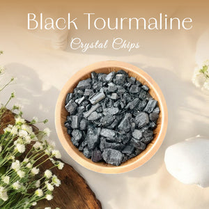 Black Tourmaline Crystal Chips
