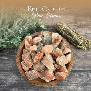 Red Calcite Raw Stone