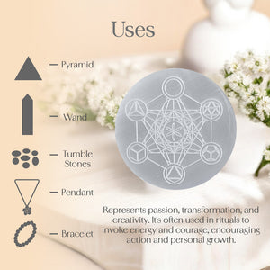 Metraton Cube with Platonic Solid Charging Plate