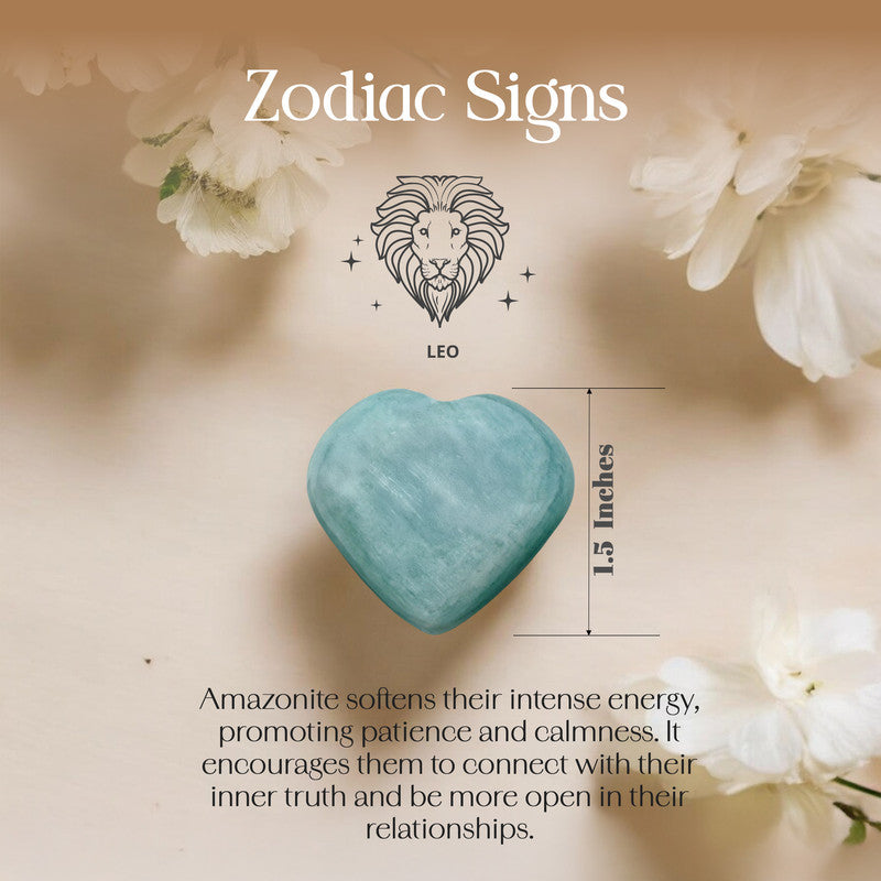 Amazonite Puff Heart