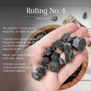 Black Tourmaline Crystal Chips