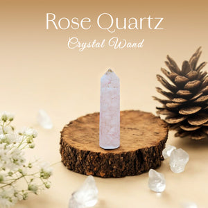 Rose Quartz Crystal Wand